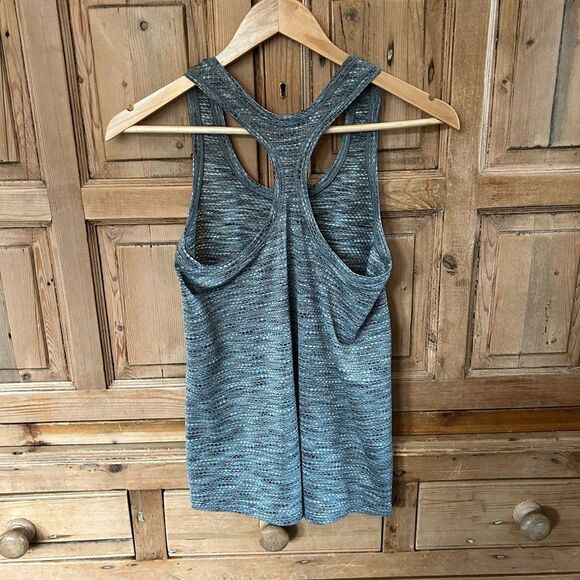 Athleta Tank XXS Gray Black Green Racerback Mesh Multicolored Athletic Shirt - Picture 6 of 9